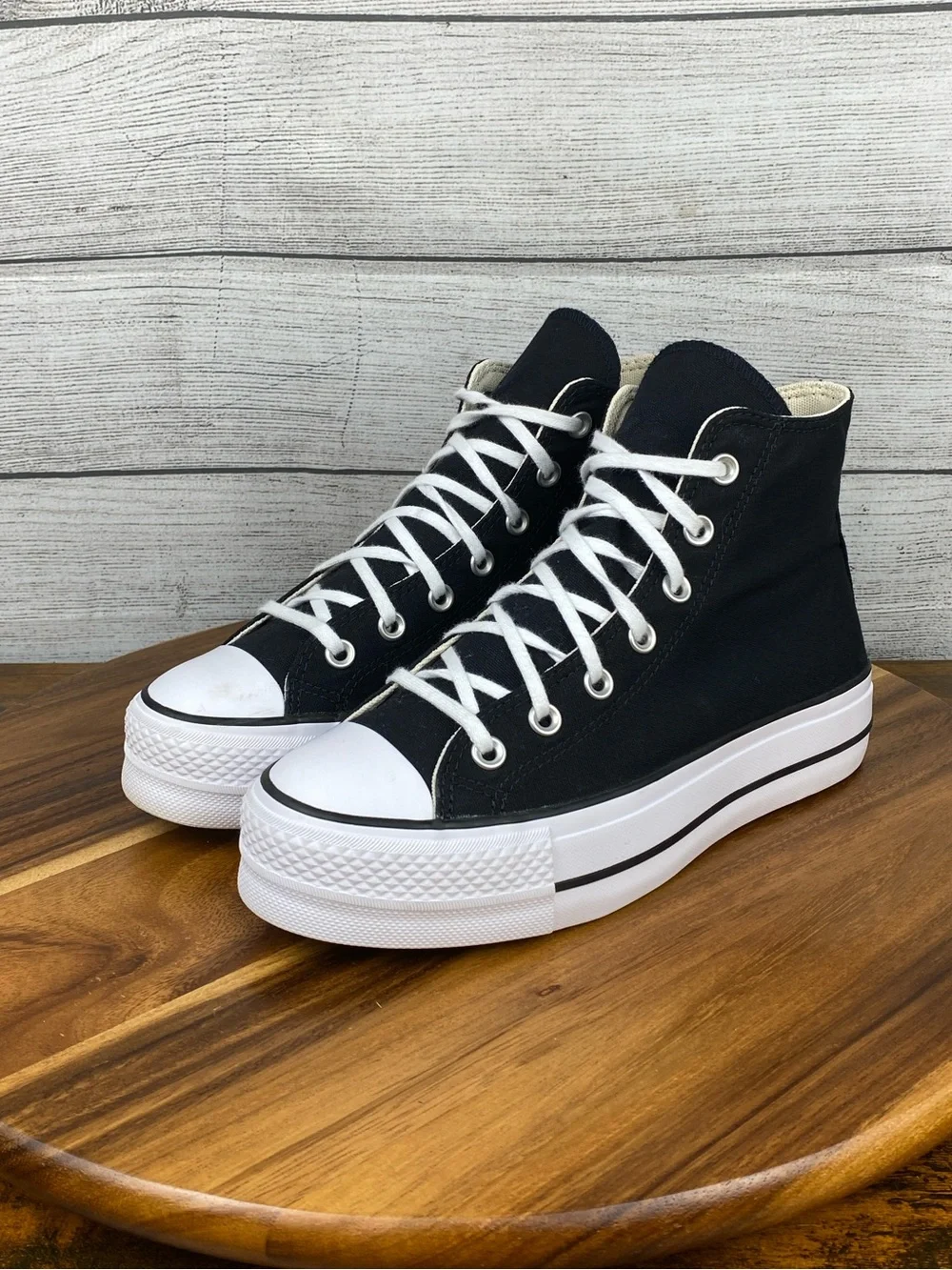 Converse Chuck Taylor All Star High Lift Platform Black Shoe 560845F Size 7.5